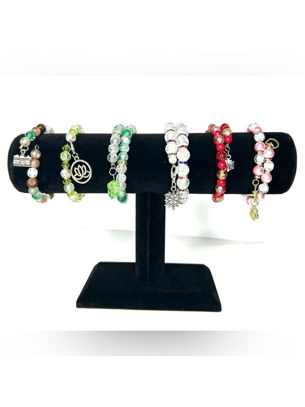 Handmade Beaded Wrap Bracelet with Charm